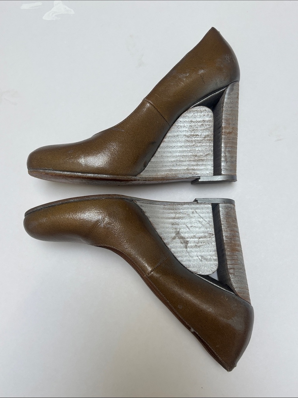 RARE Maison Martin Margiela Brown Leather Women's Pumps